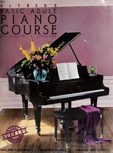 Cover of Alfred's basic adult piano course